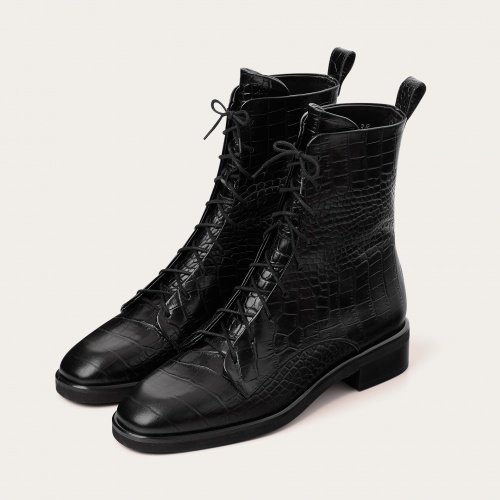 Tzava Boots, black croco OUTLET | Balagan Studio