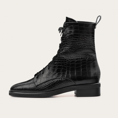 Tzava Boots, black croco OUTLET | Balagan Studio