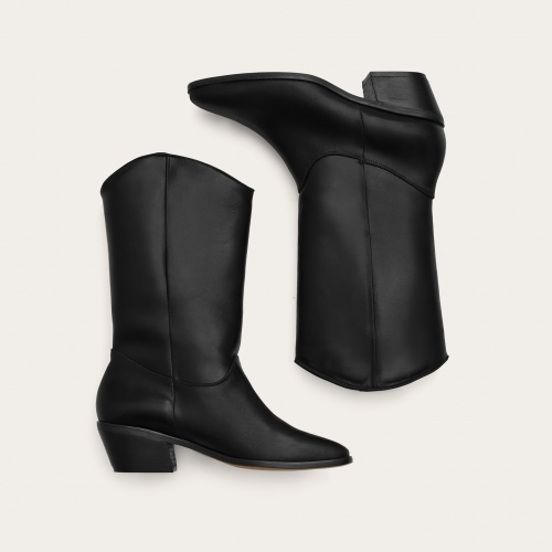 Lasso Cowboy Boots, black rustic | Balagan Studio