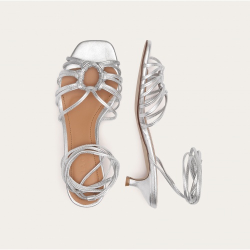 Amfi kitten Sandals, silver | Balagan Studio