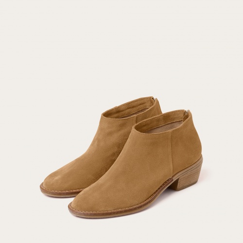 Lea botki, piaskowy welur OUTLET | Balagan Studio