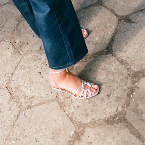 Amfi kitten Sandals, silver | Balagan Studio