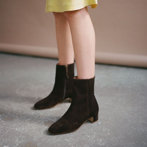 Stav Boots, dark chocolate velvet | Balagan Studio