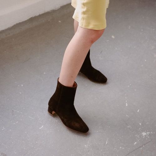 Stav Boots, dark chocolate velvet | Balagan Studio