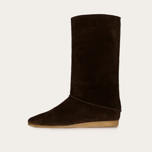 Sasha Boots, dark chocolate velvet | Balagan Studio