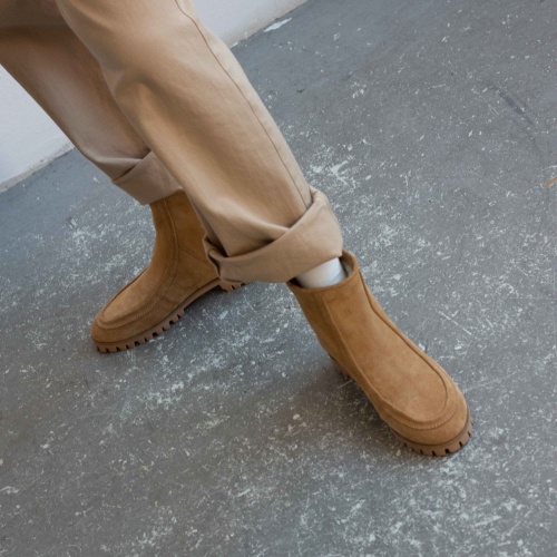 Moten botki, piaskowy welur OUTLET | Balagan Studio