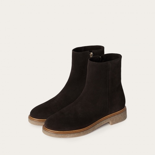 Naki Boots, dark chocolate velvet | Balagan Studio