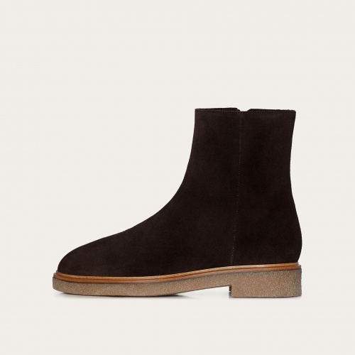 Naki Boots, dark chocolate velvet | Balagan Studio