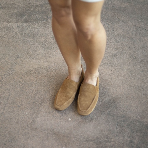Enzo loafers, caramel velvet| Balagan Studio