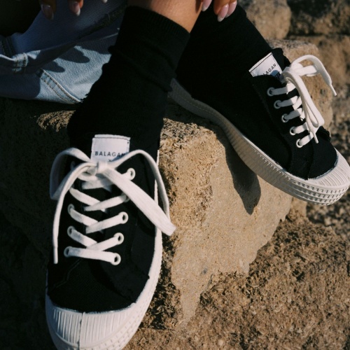Novesta Star Master sneakersy damskie VEGAN, czarne na białym| Balagan Studio