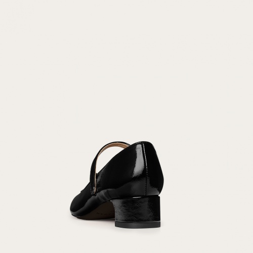 Dora Low Heels, glossy black OUTLET | Balagan Studio