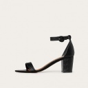 Ulam Sandals, black croco