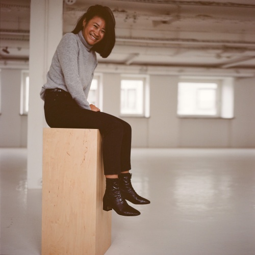 Victoria Boots, black croco OUTLET | Balagan Studio