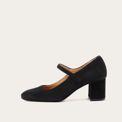 Dora High Heels, black suede OUTLET | Balagan Studio