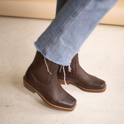 Rokev cowboy boots, waxed brown | Balagan Studio