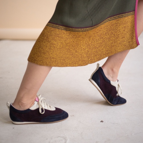 Ritza sneakersy, atramentowy welur | Balagan Studio