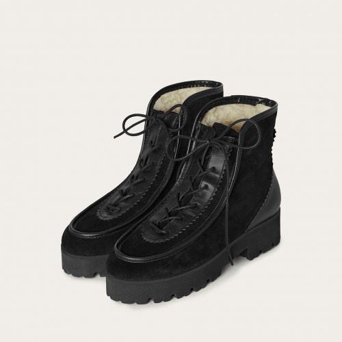 Junko Boots, black velvet | Balagan Studio