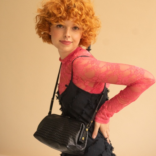 Rofe Bag M, black braid | Balagan Studio