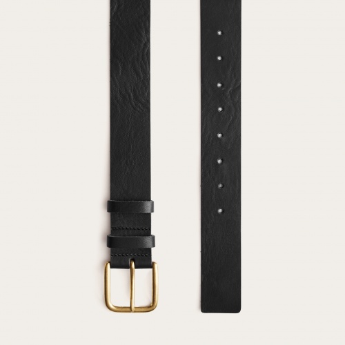 Wide belt with a buckle, black | Balagan Studio