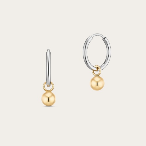 Hoop Earrings with a ball | Balagan Studio