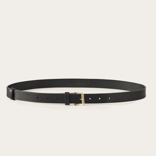 Unisex belt with a metal buckle, black | Balagan Studio