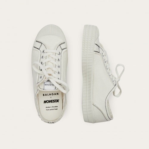 Novesta Star Master sneakersy męskie VEGAN, perłowy z czarną nicią OUTLET| Balagan Studio