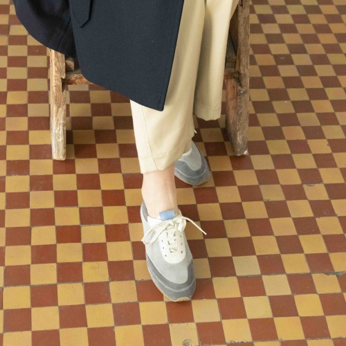 Ritza sneakersy, szary welur | Balagan Studio