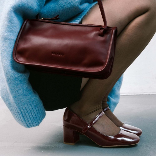 Dora High Heels, burgundy gloss | Balagan Studio