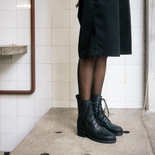 Yehida boots, waxed black | Balagan Studio