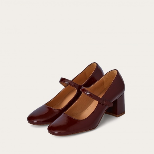 Dora High Heels, burgundy gloss | Balagan Studio