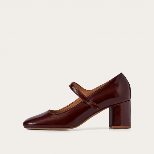 Dora High Heels, burgundy gloss | Balagan Studio
