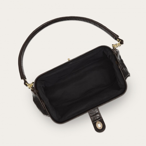 Rofe Vintage Bag M, brown croco OUTLET | Balagan Studio