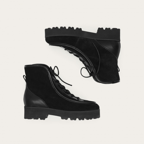 Junko botki, czarny welur OUTLET | Balagan Studio