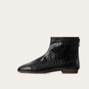 Ringo Boots Flat, black croco OUTLET