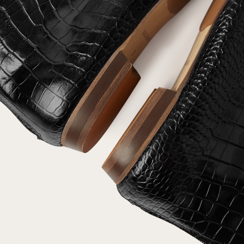 Ringo Boots Flat, black croco OUTLET | Balagan Studio