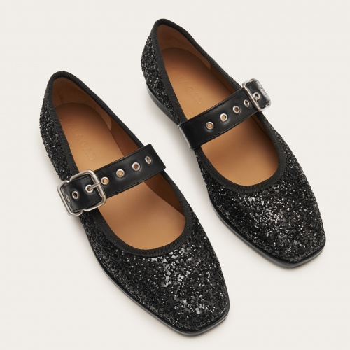 Louisine Ballerina, black glitter | Balagan Studio