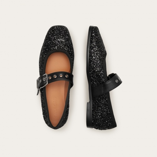 Louisine Ballerina, black glitter | Balagan Studio