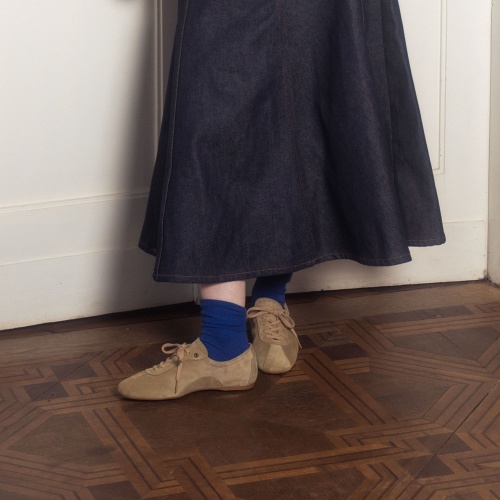 Bowling Flats, wheat velvet | Balagan Studio