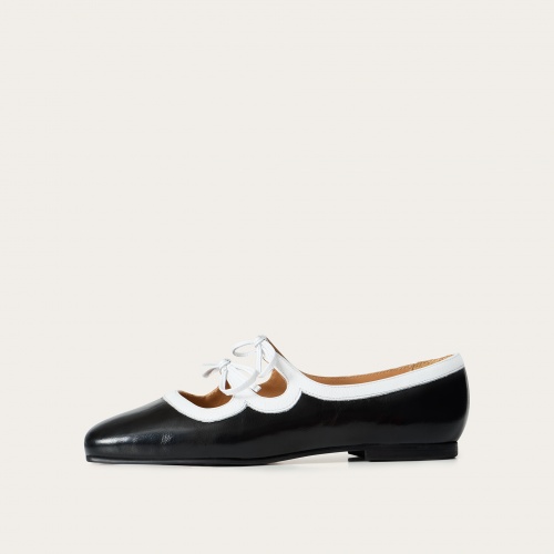 Shirley Ballerina, black & white gloss | Balagan Studio