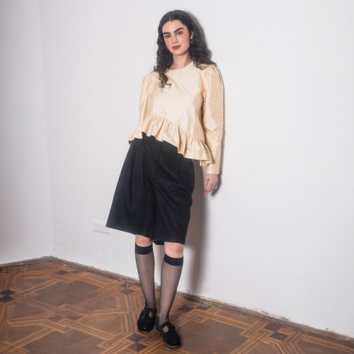 Achla półbuty, czarny welur | Balagan Studio