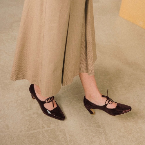 Din Heels, glossy bordo | Balagan Studio