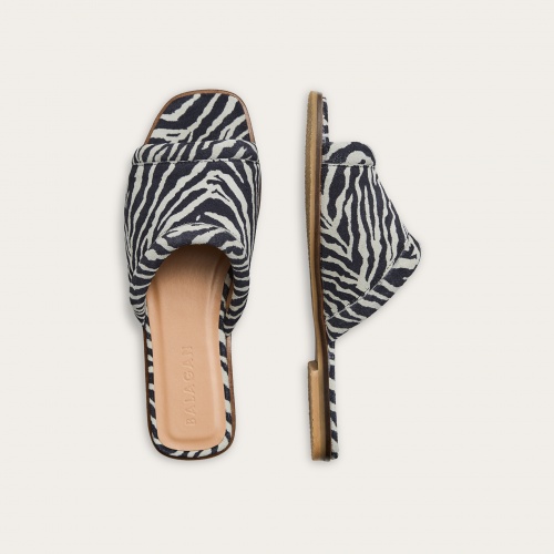 Karit klapki, zebra welur | Balagan Studio