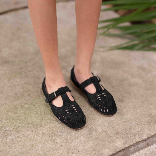 Achla Flats, black velvet | Balagan Studio