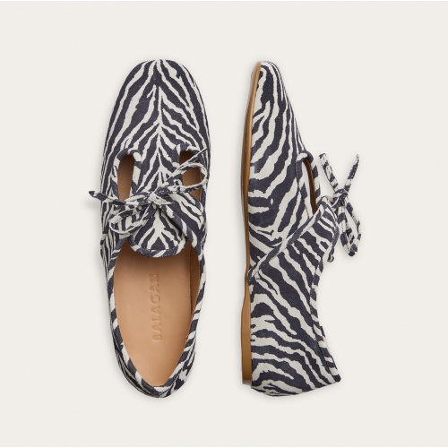 Parpar półbuty, zebra welur | Balagan Studio
