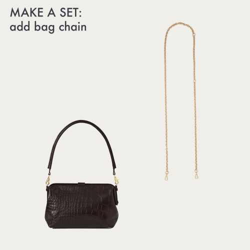 Rofe Bag L, brown croco | Balagan Studio