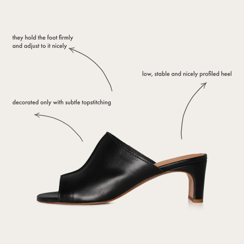 Ginaa slides, black | Balagan Studio