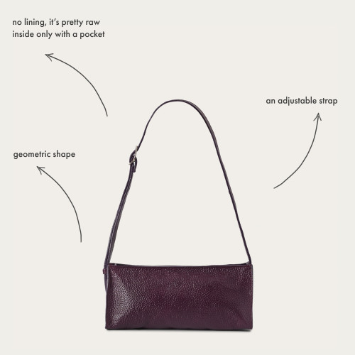 Monique torebka M, burgund OUTLET | Balagan Studio