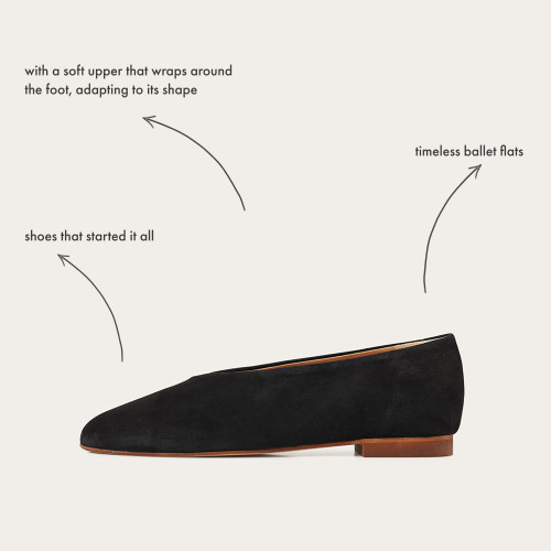 Opera Ballerina, black suede OUTLET | Balagan Studio