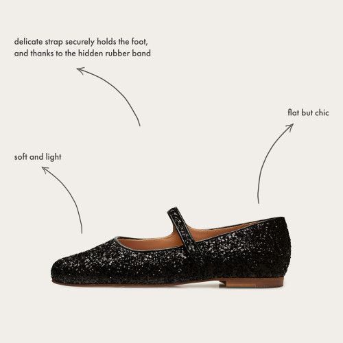 Pass Ballerina, black glitter | Balagan Studio