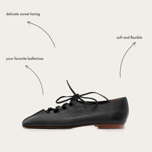Roma Ballerina, black OUTLET| Balagan Studio
